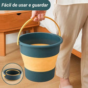 Balde Retrátil com Alça Balde Dobrável 10L/17L Balde Retrátil com Alça Balde Dobrável 10L/17L Bellaffina Amarelo / 17 litros 
