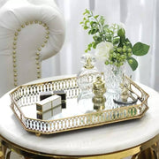 Bandeja Decorativa Retangular Banheiro/Sala com Espelho Bandeja Decorativa Retangular Banheiro/Sala com Espelho Bellaffina 