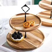 Bandeja para Doces de Madeira Suporte para Doces Bandeja para Doces de Madeira Suporte para Doces Bellaffina 2 camadas G 