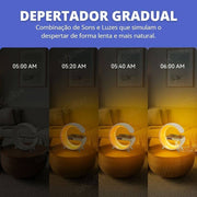 Carregador por Indução + Despertador + Luminária Carregador por Indução + Despertador + Luminária Bellaffina 