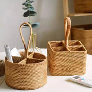 Cesta de Armazenamento de Vime em Rattan Feita a Mão Cesta de Armazenamento de Vime em Rattan Feita a Mão Bellaffina 