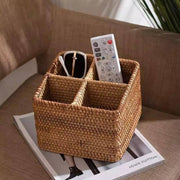Cesta de Armazenamento de Vime em Rattan Feita a Mão Cesta de Armazenamento de Vime em Rattan Feita a Mão Bellaffina Quadrado 