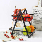 Cesta de Fruta 2 Andares Fruteira de Mesa Cesta de Fruta 2 Andares Fruteira de Mesa Bellaffina 