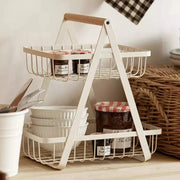 Cesta de Fruta 2 Andares Fruteira de Mesa Cesta de Fruta 2 Andares Fruteira de Mesa Bellaffina Branco 