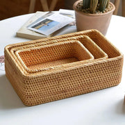 Cesto de Palha Rattan Feito a Mão Cesto de Palha Rattan Feito a Mão Bellaffina 