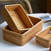 Cesto de Palha Rattan Feito a Mão Cesto de Palha Rattan Feito a Mão Bellaffina 