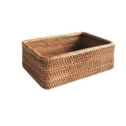 Cesto de Palha Rattan Feito a Mão Cesto de Palha Rattan Feito a Mão Bellaffina G = 30cm x 20cm x 9cm 