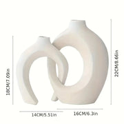 Conjunto com 2 Vasos Decorativos de Cerâmica para Sala e Mesa Conjunto com 2 Vasos Decorativos de Cerâmica para Sala e Mesa Bellaffina 