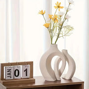 Conjunto com 2 Vasos Decorativos de Cerâmica para Sala e Mesa Conjunto com 2 Vasos Decorativos de Cerâmica para Sala e Mesa Bellaffina 