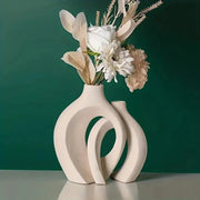 Conjunto com 2 Vasos Decorativos de Cerâmica para Sala e Mesa Conjunto com 2 Vasos Decorativos de Cerâmica para Sala e Mesa Bellaffina 