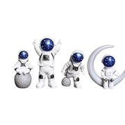 Conjunto de 4 Esculturas Decorativas de Astronauta Conjunto de 4 Esculturas Decorativas de Astronauta Bellaffina 