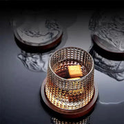 Copo de Whisky Cristal com Base Rotativo Copo de Whisky Cristal com Base Rotativo Bellaffina 