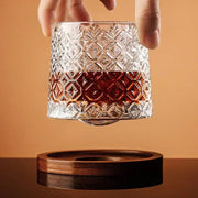 Copo de Whisky Cristal com Base Rotativo Copo de Whisky Cristal com Base Rotativo Bellaffina Modelo B 