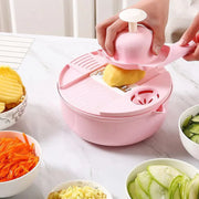 Cortador e Ralador de Legumes Multifuncional Cortador e Ralador de Legumes Multifuncional Bellaffina Rosa 