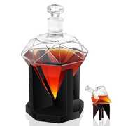 Decanter de Vinho e Whisky Vidro Diamante Decanter de Vinho e Whisky Vidro Diamante Bellaffina 
