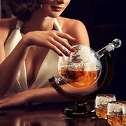 Decanter Whisky Globo Conjunto Recipiente de Vidro Decanter Whisky Globo Conjunto Recipiente de Vidro Bellaffina 