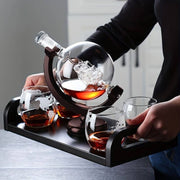 Decanter Whisky Globo Conjunto Recipiente de Vidro Decanter Whisky Globo Conjunto Recipiente de Vidro Bellaffina 