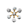 Decoração de Mesa de Cristal Moderna Ornamento Molécula Decoração de Mesa de Cristal Moderna Ornamento Molécula Bellaffina 