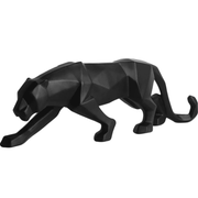 Decoração de Mesa de Resina Escultura Leopardo Estátua Decorativa Pantera Geométrica Bellaffina 