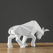 Decoração de Mesa de Resina Estátua Touro Decoração de Mesa de Resina Estátua Touro Bellaffina Branco 