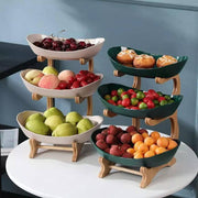 Fruteira de Mesa Cesta de Fruta Bambu Fruteira de Mesa Cesta de Fruta Bambu Bellaffina 