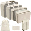 Kit 7 Bolsas Organizadoras Para Mala de Viagem Kit 7 Bolsas Organizadoras Para Mala de Viagem Bellaffina Cinza 
