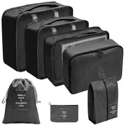 Kit 7 Bolsas Organizadoras Para Mala de Viagem Kit 7 Bolsas Organizadoras Para Mala de Viagem Bellaffina Preto 