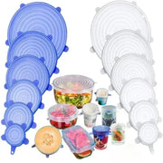 Kit de 6 Tampas de Silicone Reutilizáveis e Sustentáveis! Tampas de Silicone Sustentáveis e Reutilizáveis Bellaffina Amarelo 