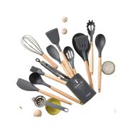 Kit de Utensílios de Cozinha de Silicone com 12 Peças Kit de Utensílios de Cozinha de Silicone com 12 Peças Bellaffina 