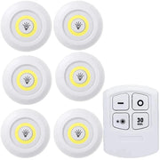 Kit Luminárias LED sem fio com Controle Remoto Kit Luminárias LED sem fio com Controle Remoto Bellaffina 6 Luminárias 