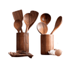 Kit Utensílios de Cozinha 7 Peças de Madeira Kit Utensílios de Cozinha 7 Peças de Madeira Bellaffina 