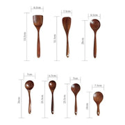 Kit Utensílios de Cozinha 7 Peças de Madeira Kit Utensílios de Cozinha 7 Peças de Madeira Bellaffina 