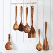 Kit Utensílios de Cozinha 7 Peças de Madeira Kit Utensílios de Cozinha 7 Peças de Madeira Bellaffina 