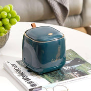 Lixeira de Mesa Luxo Decorativa Lixeira de Mesa Luxo Decorativa Bellaffina Verde Escuro 