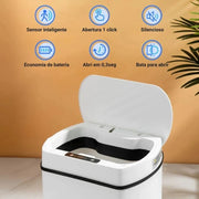 Lixeira para Banheiro e Cozinha Automática com Sensor 13L Lixeira Inteligente com Sensor Automático Bellaffina 