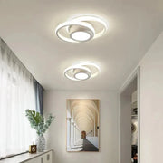 Luminária de Teto LED com Design Circular Para Quarto e Sala Luminária de Teto LED com Design Circular Para Quarto e Sala Bellaffina Branco Branco Frio 