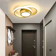 Luminária de Teto LED com Design Circular Para Quarto e Sala Luminária de Teto LED com Design Circular Para Quarto e Sala Bellaffina Dourado Branco Frio 