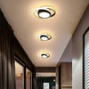Luminária de Teto LED com Design Circular Para Quarto e Sala Luminária de Teto LED com Design Circular Para Quarto e Sala Bellaffina Preto Branco Quente 