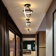 Luminária de Teto LED com Design Europeu Para Quarto e Sala Luminária de Teto LED com Design Europeu Para Quarto e Sala Bellaffina Preto Branco Frio 