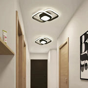 Luminária de Teto LED com Design Losangular Para Quarto e Sala Luminária de Teto LED com Design Losangular Para Quarto e Sala Bellaffina Preto Branco Frio 