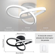 Luminária de Teto LED Para Quarto e Sala de Jantar com 3 Cores Luminária de Teto LED Para Quarto e Sala de Jantar com 3 Cores Bellaffina 