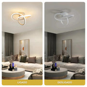 Luminária de Teto LED Para Quarto e Sala de Jantar com 3 Cores Luminária de Teto LED Para Quarto e Sala de Jantar com 3 Cores Bellaffina 