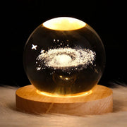 Luminária Decorativa Espacial Luz Noturna 3D Bola Cristal Luminária Decorativa Espacial Luz Noturna 3D Bola Cristal Bellaffina 