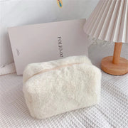 Necessaire Feminina Bolsa de Maquiagem Pequena Algodão Necessaire Feminina Bolsa de Maquiagem Pequena Algodão Bellaffina Branco 