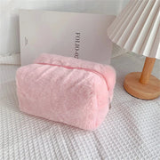 Necessaire Feminina Bolsa de Maquiagem Pequena Algodão Necessaire Feminina Bolsa de Maquiagem Pequena Algodão Bellaffina Rosa 