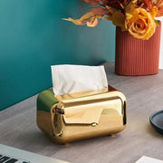 Porta Lenço Umedecido e Papel Cromado Porta Lenço Umedecido e Papel Cromado Bellaffina Dourado 