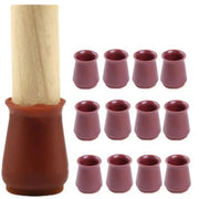 Protetores de Silicone para Pernas de Cadeira - Conjunto com 24 Peças Kit Tampa para Perna de Móveis (24 Peças) Bellaffina Marrom Pequeno 