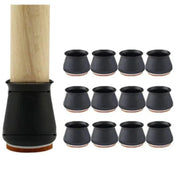 Protetores de Silicone para Pernas de Cadeira - Conjunto com 24 Peças Kit Tampa para Perna de Móveis (24 Peças) Bellaffina Preto Pequeno 