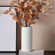 Vaso Decorativo de Cerâmica Cilíndrico para Mesa e Sala Vaso Decorativo de Cerâmica Cilíndrico para Mesa e Sala Bellaffina 